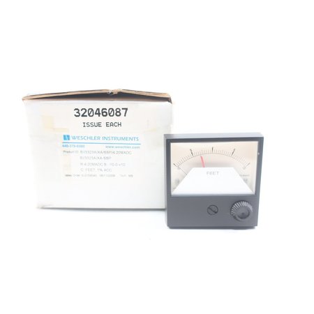 WESCHLER INSTRUMENTS Si/3323Aixa/Ssp/4-20Madc 10-0-10Feet Other Panel Meter SI/3323AIXA/SSP/4-20MADC